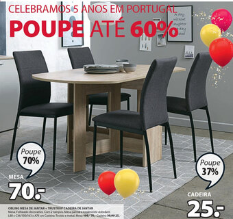 JYSK Obling Mesa de Jantar promoção