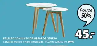 JYSK Falsled Conjunto de Mesas de Centro ø50/40 x A45/40cm promoção