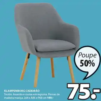 JYSK Klampenborg Cadeirão L64 x A86 x P86cm promoção