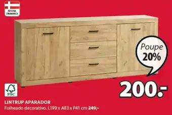 Lintrup Aparador L199 x A83 x P41cm