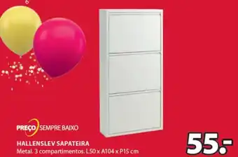 Hallenslev Sapateira L50 x A104 x P15cm