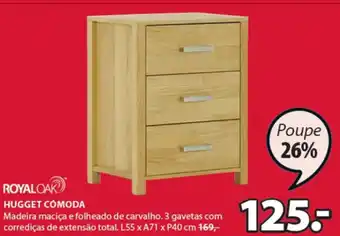JYSK Hugget Cómoda L55 x A71 x P40cm promoção