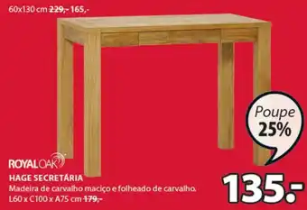 JYSK Hage Secretária L60 x C100 xA75cm promoção