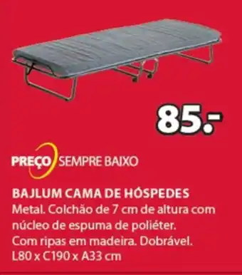 Bajlum Cama de Hóspedes L80 x C190 x A33cm