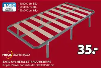 Basic A40 Metal Estrado de Ripas 90x190/200cm