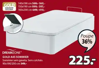 JYSK Gold A45 Sommier 90x190/200cm promoção