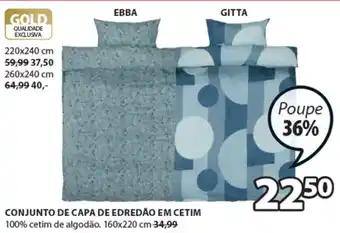 JYSK Conjunto de Capa de Edredão em Cetim 160x220cm promoção