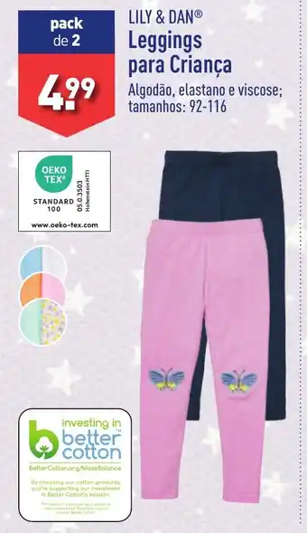 ALDI LILY & DAN Leggings para Criança promoção