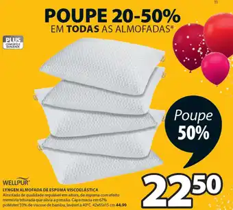 JYSK Lyngen Almofada de Espuma Viscoelástica promoção