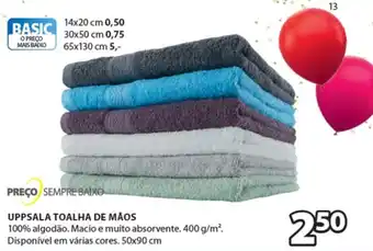JYSK Uppsala Toalha de Mãos 50x90cm promoção