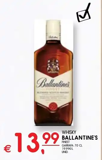 Meu Super WHISKY BALLANTINE'S FINEST GARRAFA: 70 CL promoção