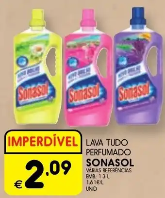 Meu Super LAVA TUDO PERFUMADO SONASOL VÁRIAS REFERENCIAS EMB: 1.3 L promoção