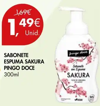 Pingo Doce SABONETE ESPUMA SAKURA PINGO DOCE 300ml promoção