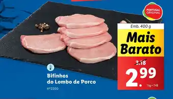 Lidl Bifinhos do Lombo de Porco Emb. 400 g promoção