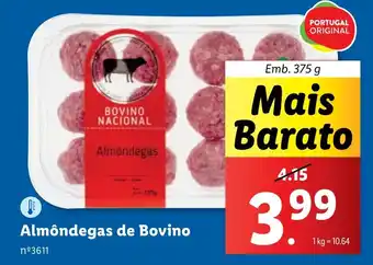 Lidl Almôndegas de Bovino Emb. 375 g promoção