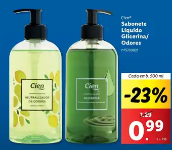 Lidl Cien Sabonete Líquido Glicerina/ Odores Cada emb. 500 ml promoção