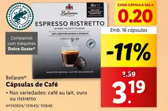 Lidl Bellarom Cápsulas de Café Emb. 16 cápsulas promoção