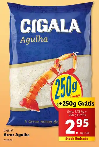 Lidl Cigala Arroz Agulha promoção