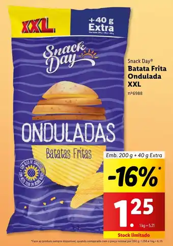 Lidl Snack Day Batata Frita Ondulada XXL promoção