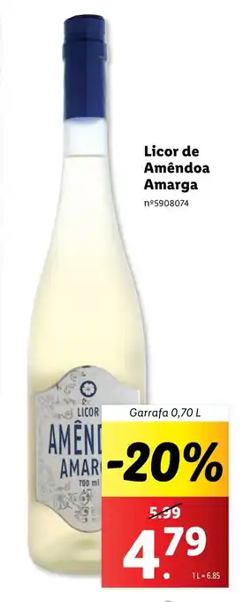 Lidl Licor de Amêndoa Amarga Garrafa 0,70 L promoção