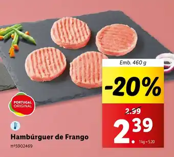 Lidl Hambúrguer de Frango Emb. 460 g promoção