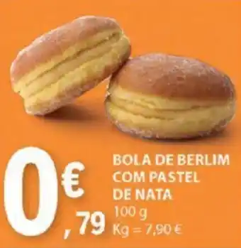 E.Leclerc BOLA DE BERLIM COM PASTEL DE NATA 100g promoção