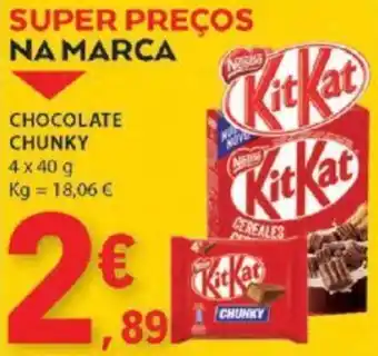 E.Leclerc CHOCOLATE CHUNKY 4x40 g promoção