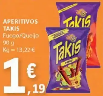 APERITIVOS TAKIS Fuego/Queijo 90g