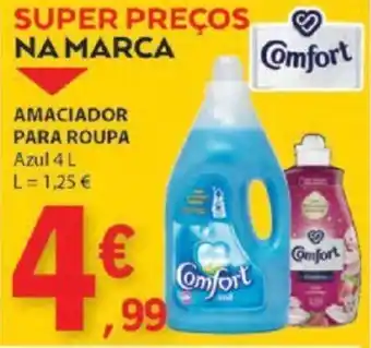 E.Leclerc AMACIADOR PARA ROUPA Azul 4 L promoção