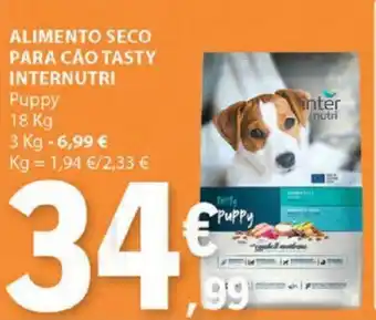 E.Leclerc ALIMENTO SECO PARA CÃO TASTY INTERNUTRI promoção