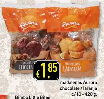 Bolama madalenas Aurora chocolate/laranja c/10-420 g. promoção