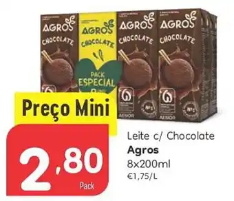 Minipreço Leite c/ Chocolate Agros 8x200ml promoção