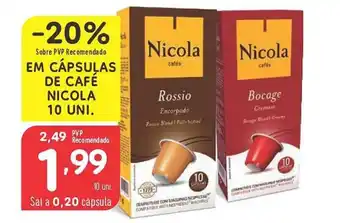 Minipreço EM CÁPSULAS DE CAFÉ NICOLA 10 UNI. promoção