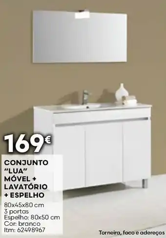 Bricomarché CONJUNTO "LUA" MÓVEL + LAVATÓRIO + ESPELHO promoção