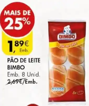 Pingo Doce PÃO DE LEITE BIMBO Emb. 8 Unid. promoção