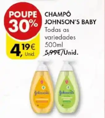 Pingo Doce CHAMPÔ JOHNSON'S BABY 500ml promoção