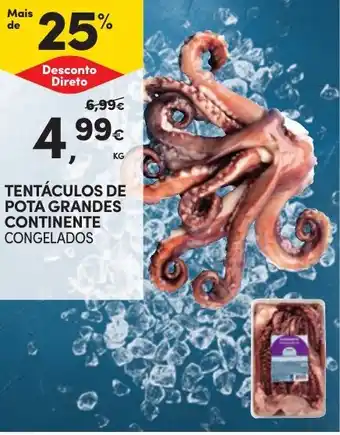 Continente TENTÁCULOS DE POTA GRANDES CONTINENTE CONGELADOS promoção