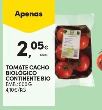 Continente TOMATE CACHO BIOLÓGICO CONTINENTE BIO EMB.: 500 G promoção