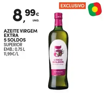 Continente AZEITE VIRGEM EXTRA 5 SOLDOS 0.75L promoção