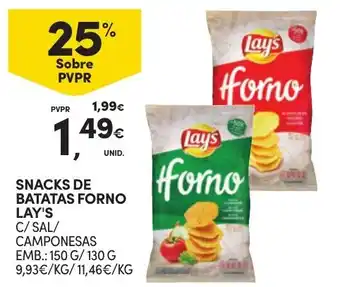 Continente SNACKS DE BATATAS FORNO LAY'S promoção