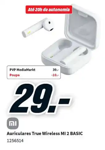 MediaMarkt Auriculares True Wireless MI 2 Basic promoção