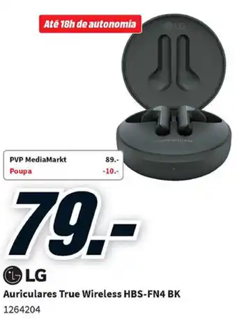 MediaMarkt LG Auriculares True Wireless HBS-FN4 BK promoção