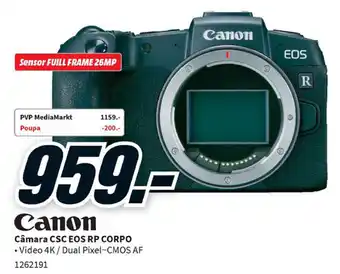 MediaMarkt Canon Câmara CSC EO RP Corpo promoção