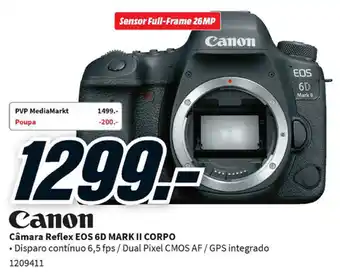 MediaMarkt Canon Câmara Reflex EOS 6D Mark II Corpo promoção