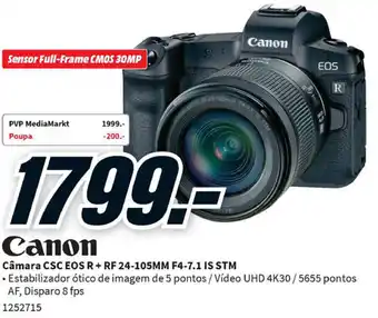 MediaMarkt Canon Câmara CSC EOS R+RF 24-105mm F4-7.1 IS STM promoção