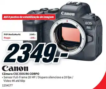 MediaMarkt Canon Câmara CSC EOS R6 Corpo promoção