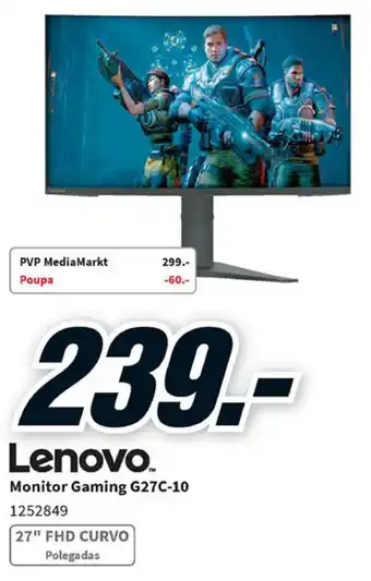 MediaMarkt Lenovo Monitor Gaming G27C-10 promoção