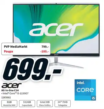 MediaMarkt Acer All-in-One C24 promoção
