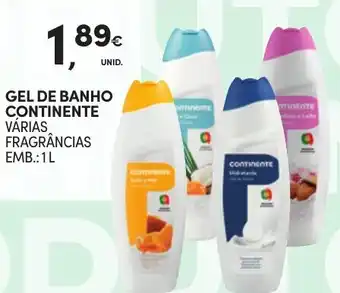 Continente GEL DE BANHO CONTINENTE VÁRIAS FRAGRÂNCIAS EMB.: 1L promoção