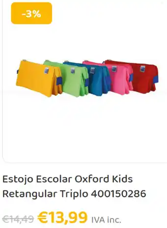 Estojo Escolar Oxford Kids Retangular Triplo 400150286
